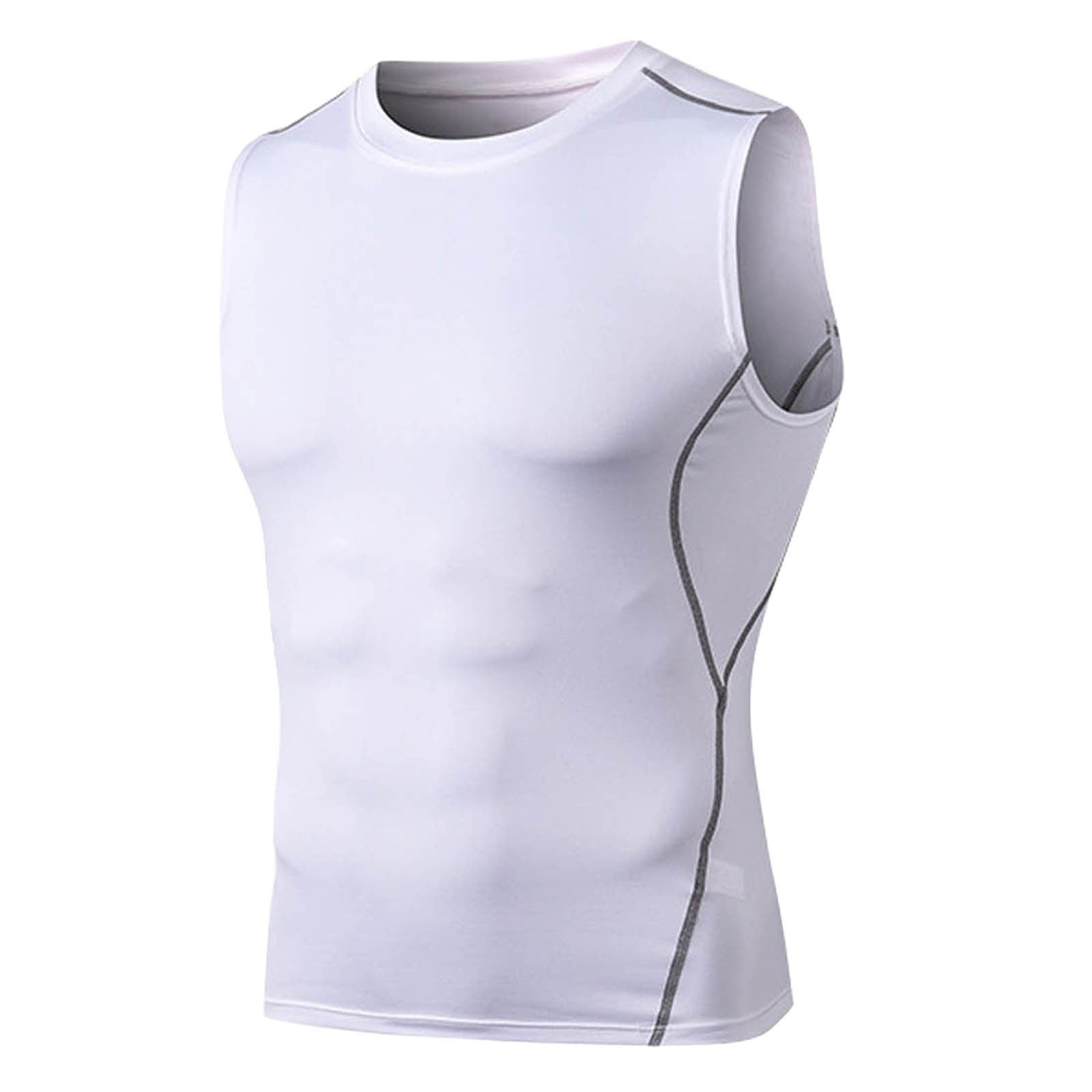 thumbnail image 2 of Chaleco deportivo informal de moda para hombre: camiseta sin mangas ajustada para fitness, poliéster, 2 of 5